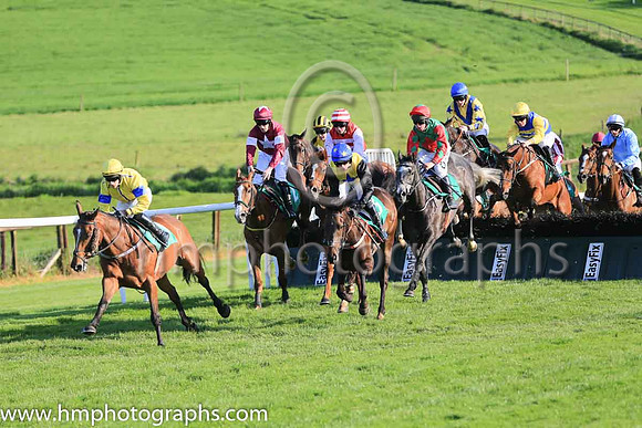 03rd Folly Dat and A Ring 3 ( 9 , yellow, yellow sleeves blue hoops ) Trainer - R K Watson , Owner - J J Taylor