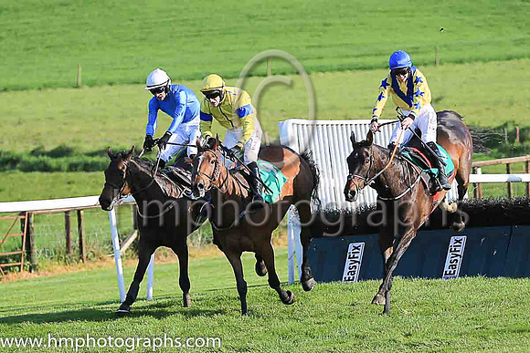 01st King Of Aran and D E Mullins ( 4 , blue, white cap ) Trainer - M C Grassick , Owner - M C Grassick