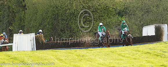 01st Whatsinthecorner and Rachael Blackmore ( 8 , emerald green, black seams ) Trainer - J J Hanlon , Owner - T J McDonald