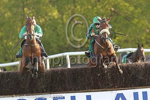 01st Whatsinthecorner and Rachael Blackmore ( 8 , emerald green, black seams ) Trainer - J J Hanlon , Owner - T J McDonald