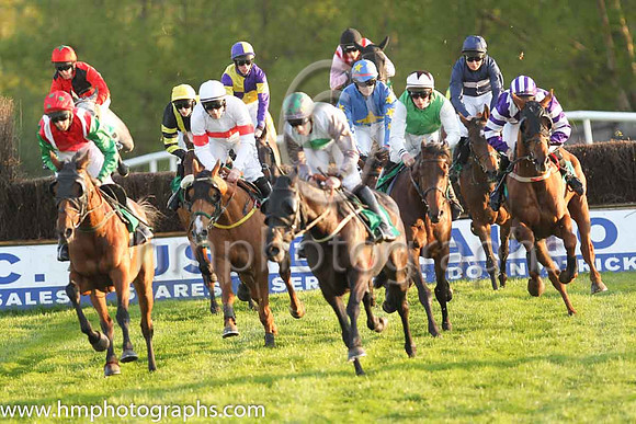 01st Dorkas and L P Dempsey ( 3 , navy blue, pink hoop ) Trainer - J R Finn , Owner - Ms Amanda Finn