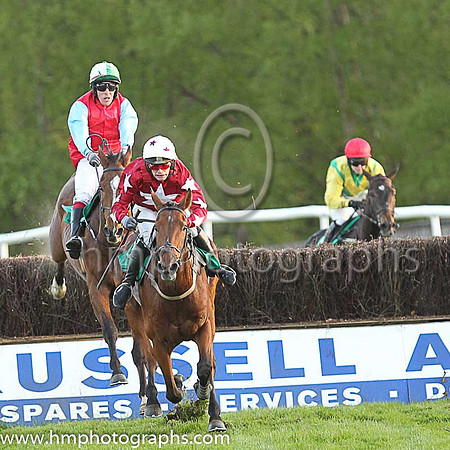 03rd Spud?s Trouble and Mr S E O'Rourke 7 ( 10 , red ) Trainer - Adrian Mcallister , Owner - Brian W Dougan