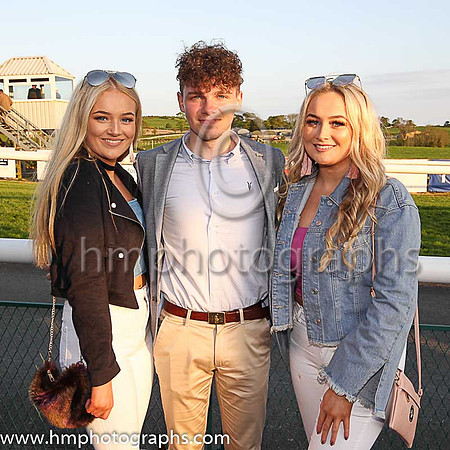 Katie Small, Jack Frank McKen and Ella Small at Downpatrick Racecourse