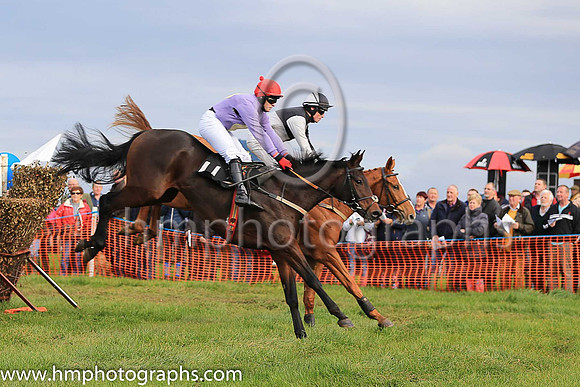 CAVIAR D'ALLEN (FR) and R James ( 11 , PURPLE,yellow diamond; purple sleeves; red cap ) Trainer: P.M.J. Doyle,, Owner : Mary Doyle