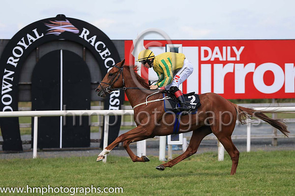 01st Kafu and C T Keane ( 2 , yellow, emerald green and yellow striped sleeves ) Trainer - G M Lyons , Owner - David Spratt  Sean Jones