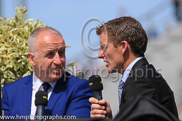 Mark Sidebottom and Johnny Murtagh on the BBC NI Sports Stand at Sown ROyal