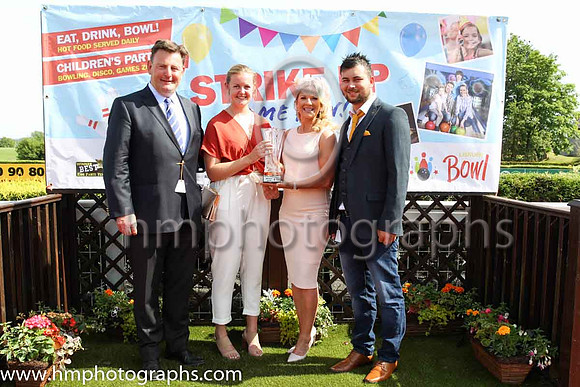 Pat Downes and Amy Downes representing the H H Aga Khan owner of Kalaxana, winner of the Lisburn Bowl Irish EBF Ulster Oaks Fillies Handicap at the Magners Ulster Derby Day at Down Royal with Aoife Lo
