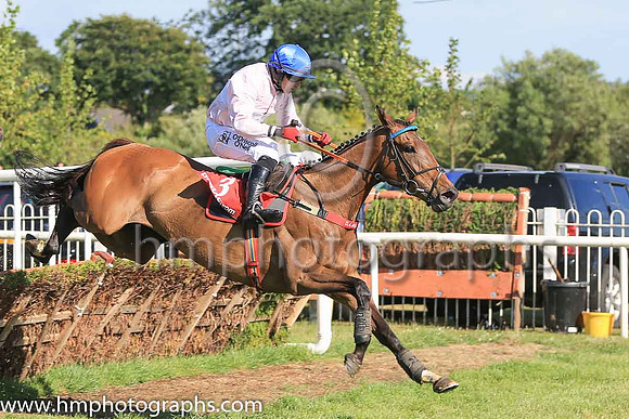 01st Dixie Lee and M A Enright ( 3 , pink, white hoop ) Trainer - D A McLoughlin , Owner - Mrs P J Conway