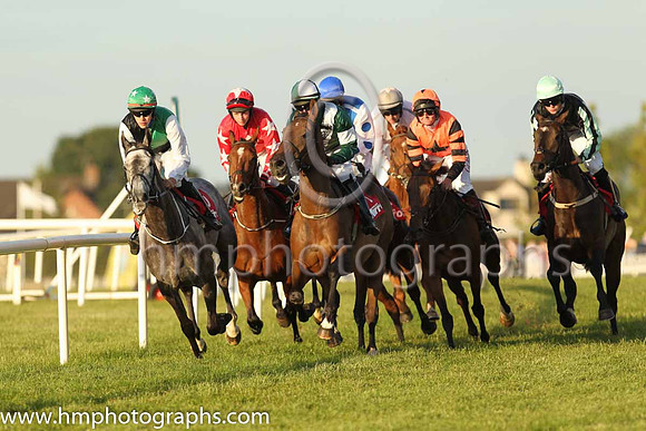 02nd Rathmuck Minstrel and Mr S F O'Keeffe 7 ( 10 , red, white triple diamonds ) Trainer - Mark Fahey , Owner - E J Sexton