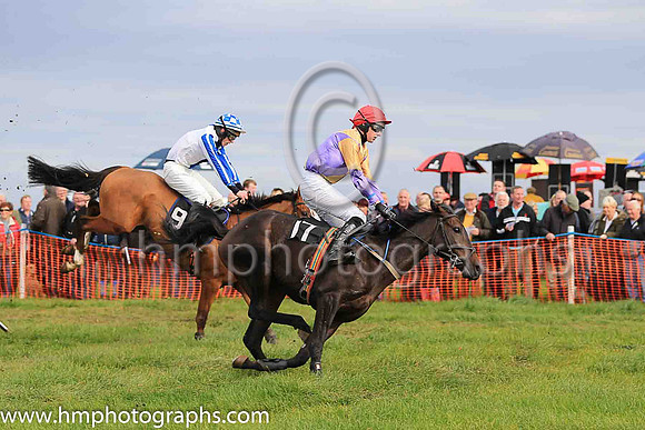 02nd MR CLARKSON and B G Crawford ( 9 , WHITE,royal blue panel; white  royal blue striped sleeves; white  royal blue check cap ) Trainer: S.R.B. Crawford,, Owner : R T J Wilson