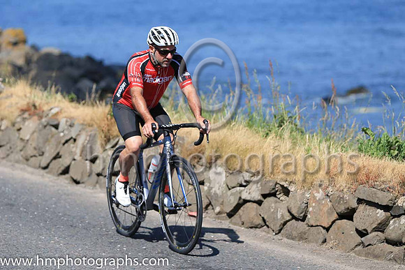 Cyclist on Antrim Coast oad