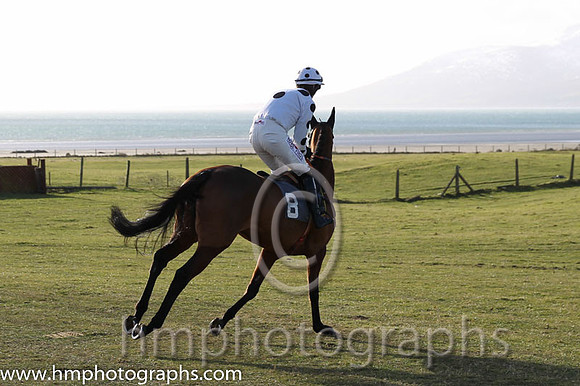 06 Bawnogues Bahri (8) & J C Barry - PU Trainer : Paul Stafford, White, three black spots