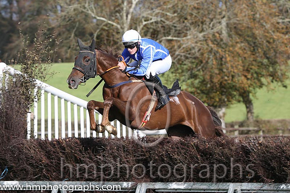 04 League Of His Own and R James - - 04th (4 ,royal blue, white seams ) Trainer - Colin Bowe