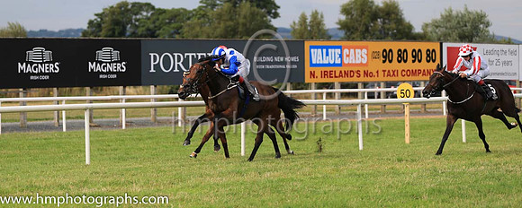 01st Bailly and C T Keane ( 1 , white, blue spots ) Trainer - G M Lyons , Owner - Sean Jones  David Spratt