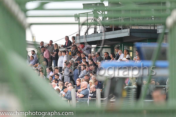Spectators at Down Royal viewed through the Starting Stalls