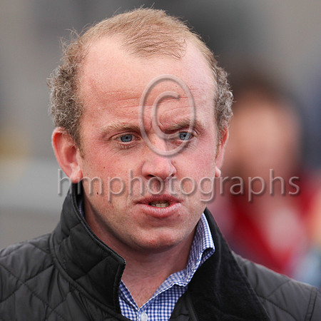 Adrian Brebdan Joyce trainer of winner Mr Michael