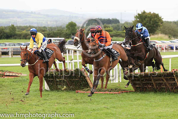 11th West Burma and A E Lynch ( 11 , royal blue and yellow qtr ) Trainer - C A McBratney , Owner - Robert J Armstrong