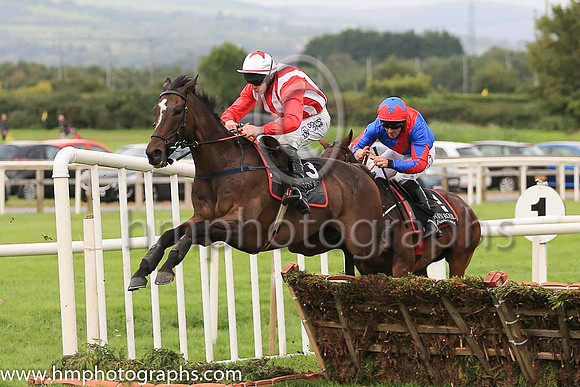 02nd Colwinston and R Loughran ( 3 , white and red stripes ) Trainer - Miss S Barkley , Owner - Run For Your Money Syndicate