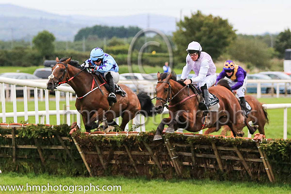 01st Fred The Foot and M A Enright ( 11 , light blue, purple stars ) Trainer - J C McConnell , Owner - Ms Caroline Ahearn