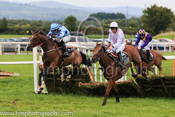 01st Fred The Foot and M A Enright ( 11 , light blue, purple stars ) Trainer - J C McConnell , Owner - Ms Caroline Ahearn