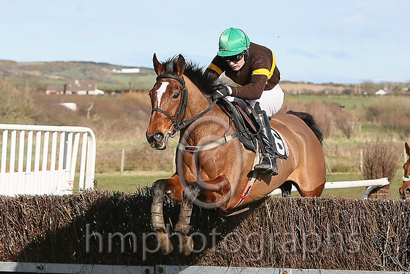 01st ISN'T SHE LOVELY and M J O'Hare ( 6 , BROWN,yellow hoop; brown,yellow armlet sleeves; emerald green cap ) Trainer: J.G. Cosgrave,, Owner : Pauline Whitten