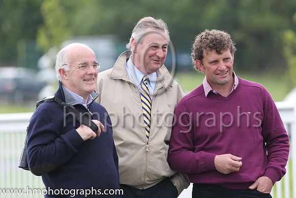 Ted Walsh, Noel Meade and Paul Nolan enjoying the craic at Downpatrick - FT8E7454-3