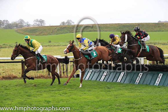 01st Caerleon Kate and D F O'Regan ( 2 , royal blue and yellow hoops ) Trainer - C A McBratney , Owner - Templeburn Racing Syndicate