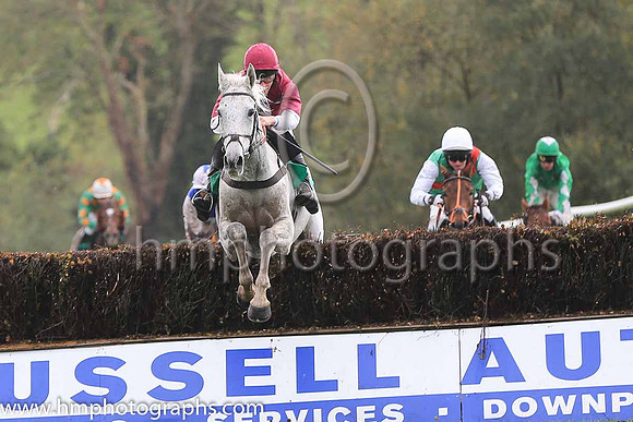 01st Ballyfinboy and D J Mullins ( 4 , maroon, white panel ) Trainer - J R Finn , Owner - J R Finn