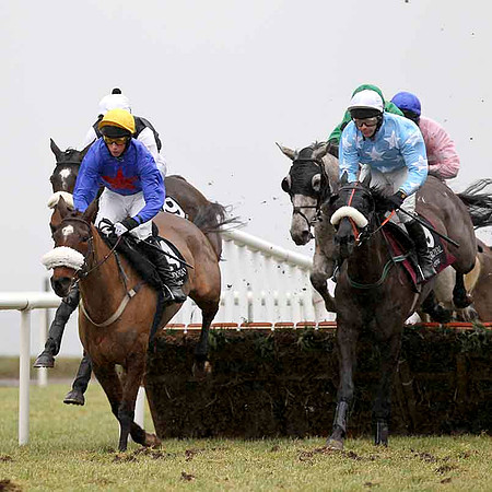 Garryowen Star (Light blue with white stars) Winner, Jockey D J Casey - CU2D3214-e