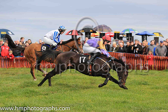 DANCE THE RAPIDS and A J Fox ( 17 , PURPLE,yellow diabolo; purple  yellow hlvd sleeves; purple cap ) Trainer: Adrian McGuinness,, Owner : Joseph Kenny