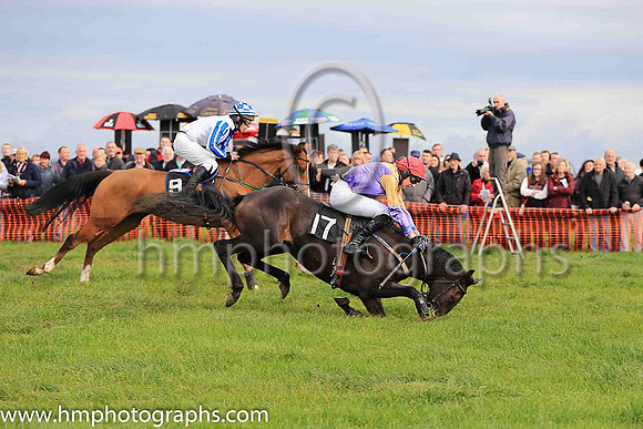 DANCE THE RAPIDS and A J Fox ( 17 , PURPLE,yellow diabolo; purple  yellow hlvd sleeves; purple cap ) Trainer: Adrian McGuinness,, Owner : Joseph Kenny