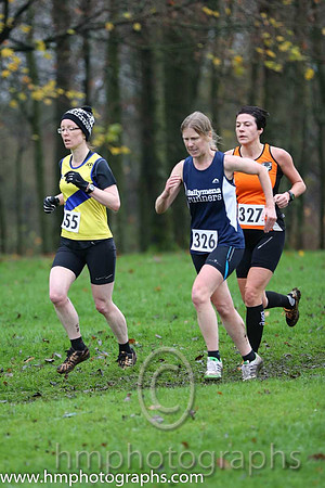 81 Sarah Benton (355 ) North Down 22:26 , 80 Susanna Allan (326 ) Ballymena Runners 22:19 and 78 Emma McWilliamson (327 ) Orangegrove AC 22:16