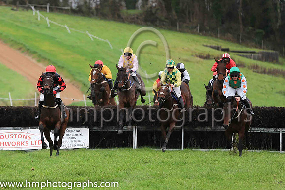 01st BOLD CONDUCT and R Deegan ( 8 , PINK  YELLOW CHECK; pink sleeves; yellow cap ) Trainer: Warren Ewing , Owner : Warren Ewing