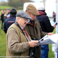 Trankie Fitzsimmons of the Turf Club checking the runners and riders at Loughanmore Poiint to Point