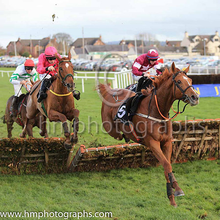 01st Brace Yourself and S W Flanagan ( 4 , cerise ) Trainer - N Meade , Owner - Mrs Patricia Hunt