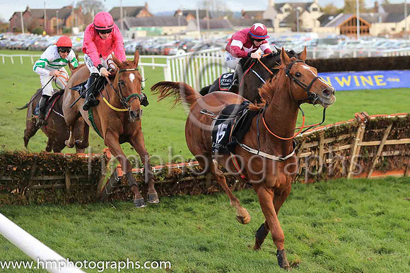 01st Brace Yourself and S W Flanagan ( 4 , cerise ) Trainer - N Meade , Owner - Mrs Patricia Hunt
