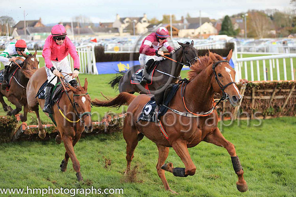 02nd Defi Bleu and J W Kennedy ( 5 , maroon, white star ) Trainer - G Elliott , Owner - Gigginstown House Stud