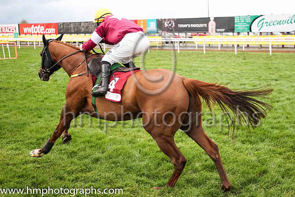 01st Road To Respect and S W Flanagan ( 4 , maroon, white star ) Trainer - N Meade , Owner - Gigginstown House Stud