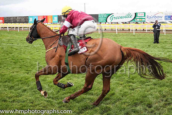 01st Road To Respect and S W Flanagan ( 4 , maroon, white star ) Trainer - N Meade , Owner - Gigginstown House Stud