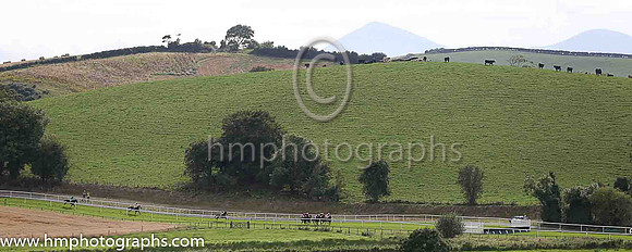 Racing at Downpatrick with Slieve Donard in the distance
