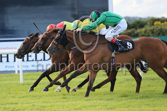 01st Guanabara Bay  Declan McDonogh (3, yellow, emerald green star) Trainer Adrian McGuinness, Owner Sean F Gallagher