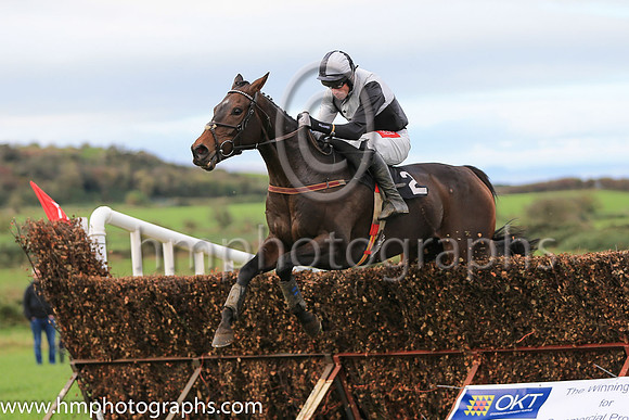 01st GETAMAN and Derek O'Connor ( 2 ,Antrim (H) - BLACK  WHITE QTD; black  white hlvd sleeves; white cap ) Trainer: Colin S. McKeever , Owner : W.W. Dennison