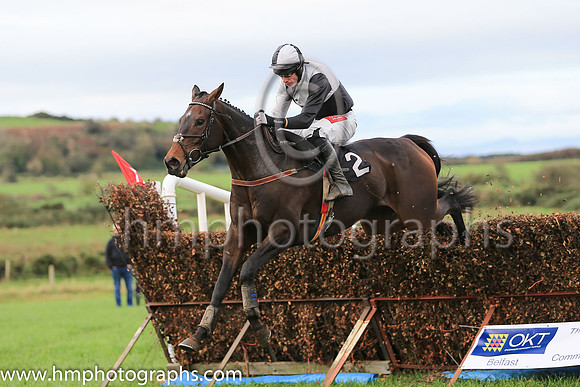 01st GETAMAN and Derek O'Connor ( 2 ,Antrim (H) - BLACK  WHITE QTD; black  white hlvd sleeves; white cap ) Trainer: Colin S. McKeever , Owner : W.W. Dennison