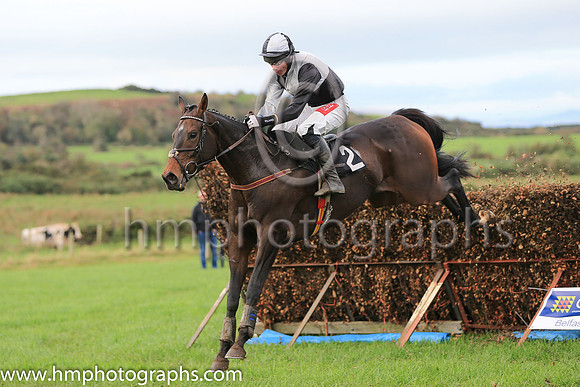 01st GETAMAN and Derek O'Connor ( 2 ,Antrim (H) - BLACK  WHITE QTD; black  white hlvd sleeves; white cap ) Trainer: Colin S. McKeever , Owner : W.W. Dennison