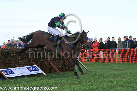 01st DRUMNAGREAGH and B G Crawford ( 1 , BLACK,green stripe; black sleeves,green armlet; black  green qtd cap ) Trainer: S.R.B. Crawford , Owner : Alastair McKay