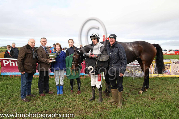 01st GETAMAN and Derek O'Connor ( 2 ,Antrim (H) - BLACK  WHITE QTD; black  white hlvd sleeves; white cap ) Trainer: Colin S. McKeever , Owner : W.W. Dennison
