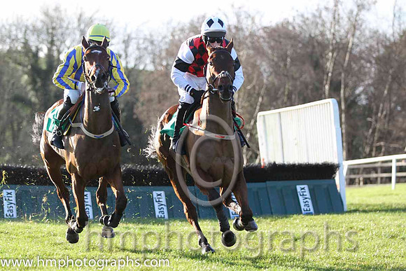 04 Beau Ballistic & R Loughran - 4th (1, royal blue and yellow stripes) & 06 Cloch Fada & M P Fogarty - PU (2, red and black diamonds) - FT8E1143-26