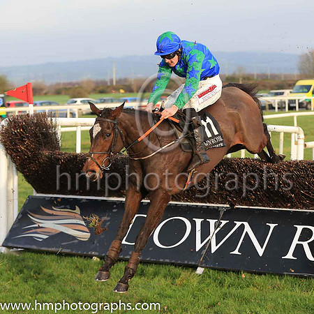 04th Biddy The Boss and G N Fox ( 11 , royal blue, emerald green stars ) Trainer - G P Cromwell , Owner - Kilbriens Syndicate