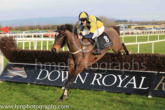 08th Play The Part and S G McDermott ( 8 , dark blue and yellow qtrd ) Trainer - W M Roper , Owner - P E I Newell