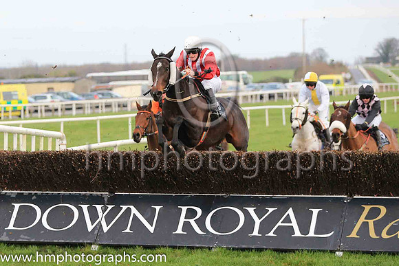 04th Anseanachai Cliste and Mr D J McConville 7 ( 3 , red and white stripes ) Trainer - J J Lambe , Owner - Daire James McConville